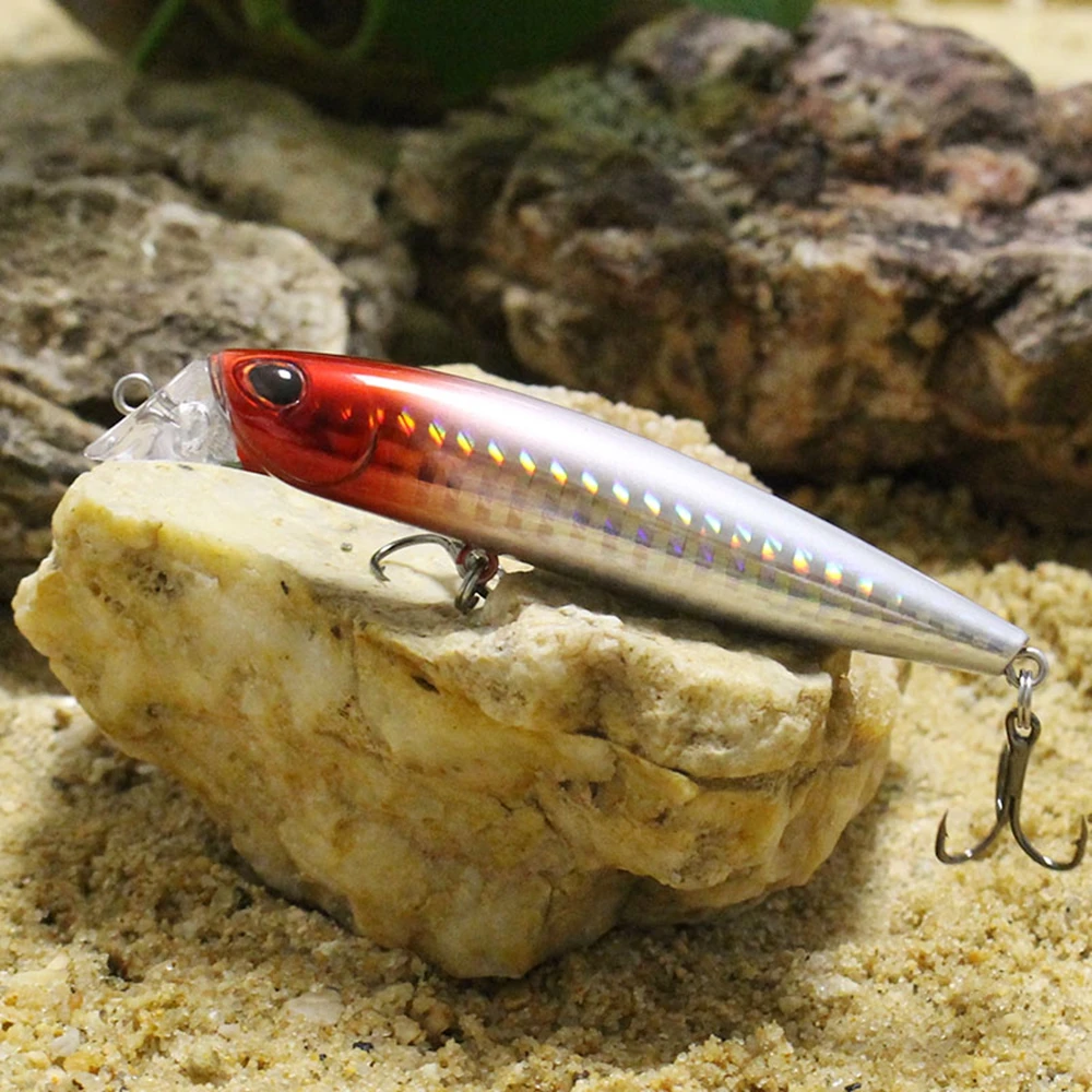 1 шт. плавающая приманка в виде гольяна лазерная искусственная 3D глаза 95 мм 10 5 г