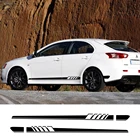 2 шт. для Mitsubishi Lancer 10 9 EX Outlander 3 ASX L200 Ralliart конкурсная Автомобильная боковая Наклейка Виниловая пленка аксессуары для тюнинга автомобиля
