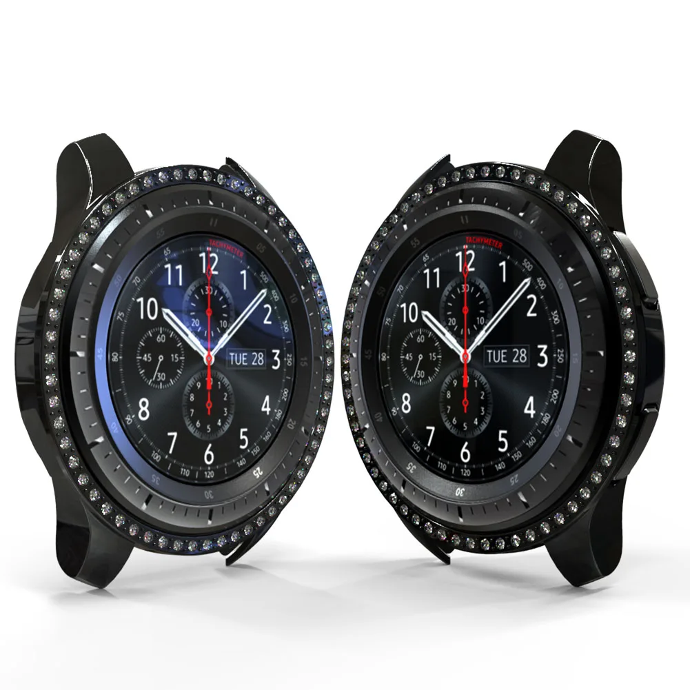 Блестящий Алмазный чехол для Samsung Galaxy Watch 42 мм 46 защитный бампер Gear S3 Frontier|Часы