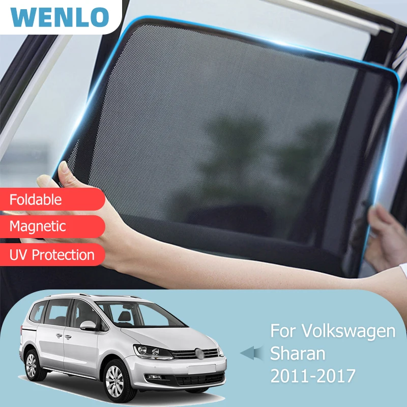 

For Volkswagen Sharan 2011-2017 Front Windshield Car Sunshade Side Window Blind Sun Shade Magnetic Visor UV Kids Mesh Curtains