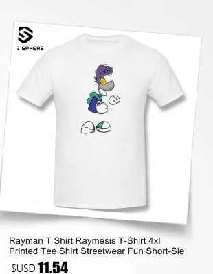 Футболка Rayman, футболка Rayman, футболка с принтом, 100 хлопок, футболка, 6xl, модная, забавная, с коротким рукавом, Мужская футболка