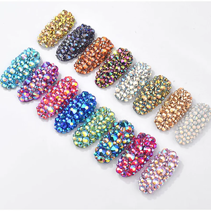 Стразы для маникюра с плоским основанием 4 лилии блестящие 3D | Красота и здоровье