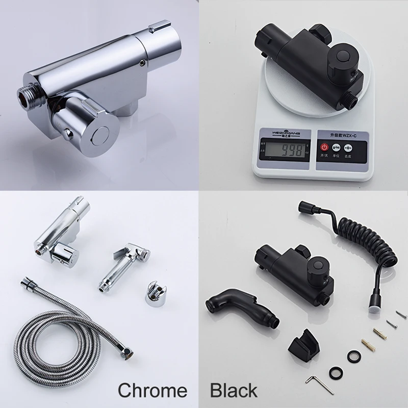 bakala thermostic bathroom shower wall mounted bidet toilet faucet shower hygienic crane square bidet mixer portable sprayer free global shipping