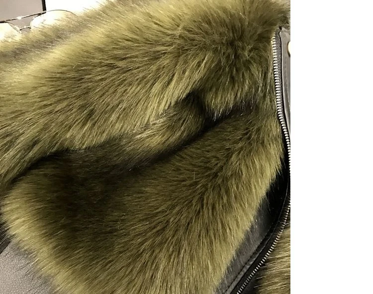Зимнее искусственное кожаное пальто с мехом для мамы и дочки; детская куртка из искусственного лисьего меха для девочек; элегантная эксклюзивная одежда для детей; TZ422