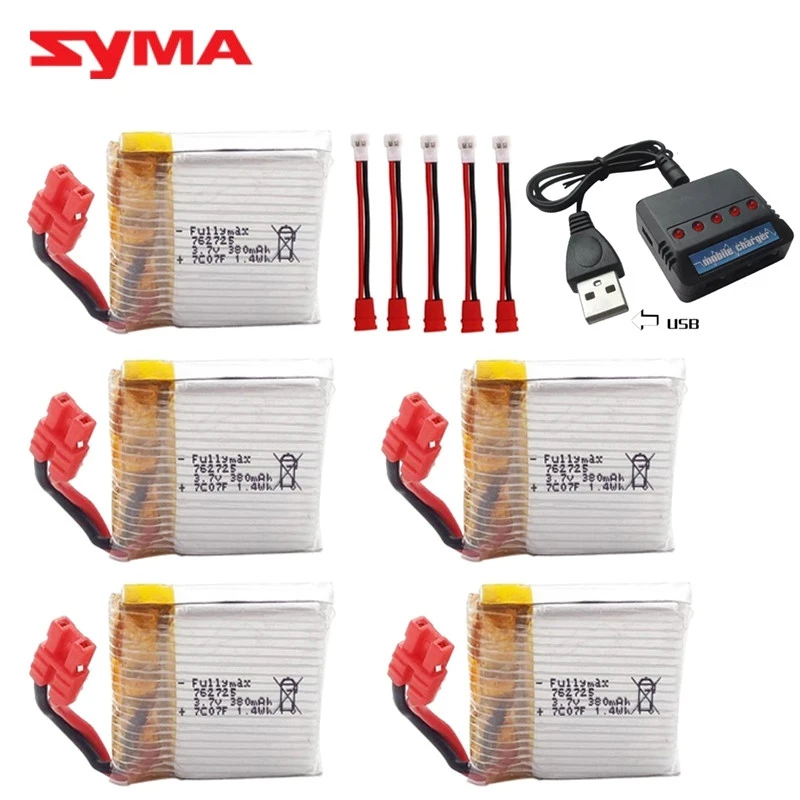 Аккумуляторная батарея 3 7 в 380 мАч для SYMA X21 X21W x26 X26A запчасти дрона с дистанционным