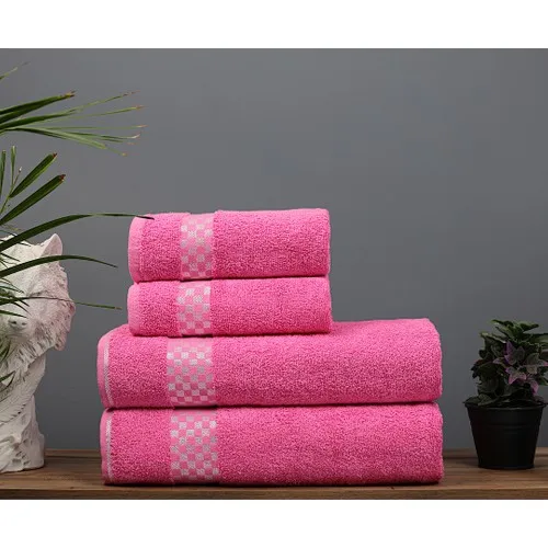 

Shal Home Cotton 4'l Towel Set Pink