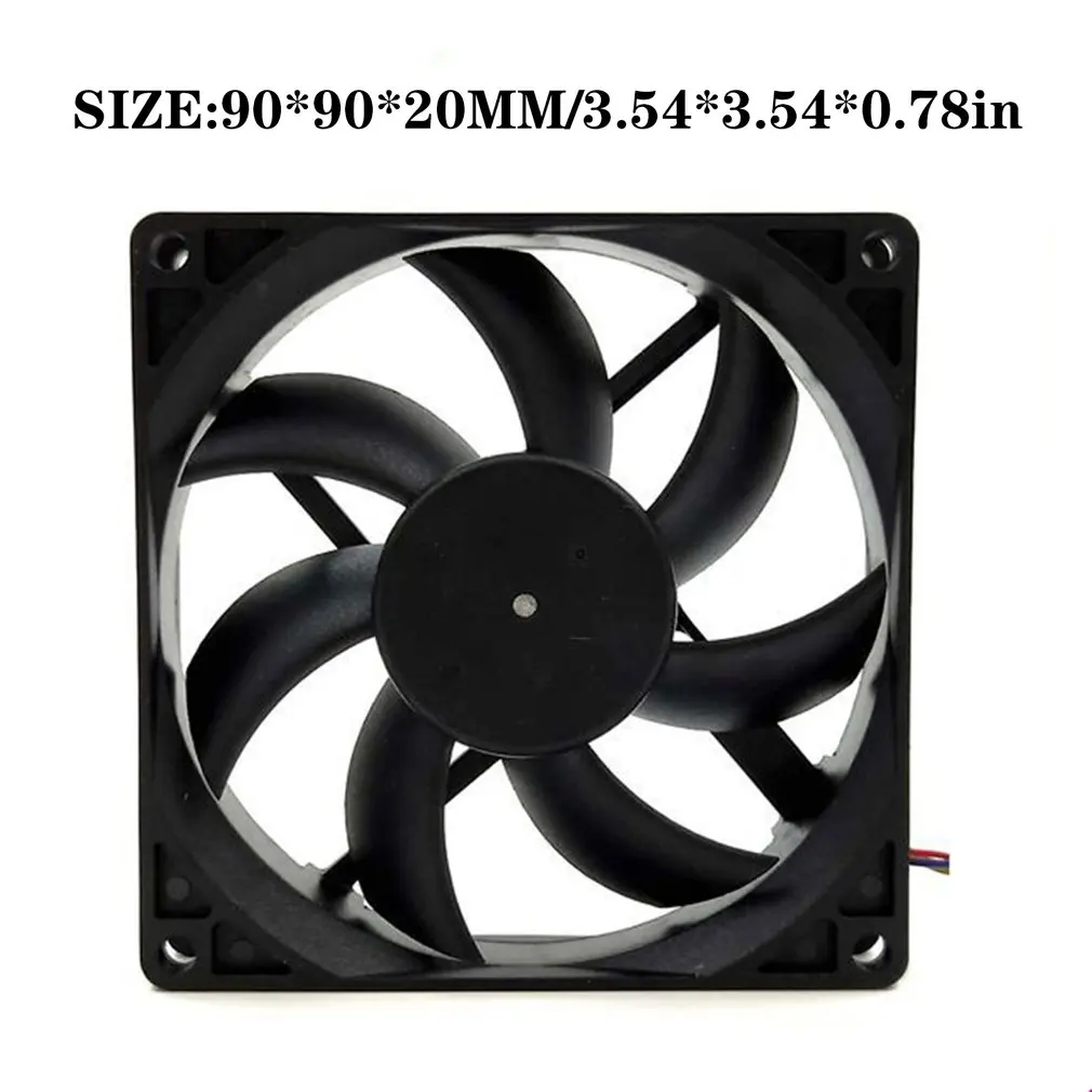 

Misieren 12V 0.27A High Speed Double Ball Bearing 4 Pin PWM Temperature Control CPU Cooling Fan 4200RPM
