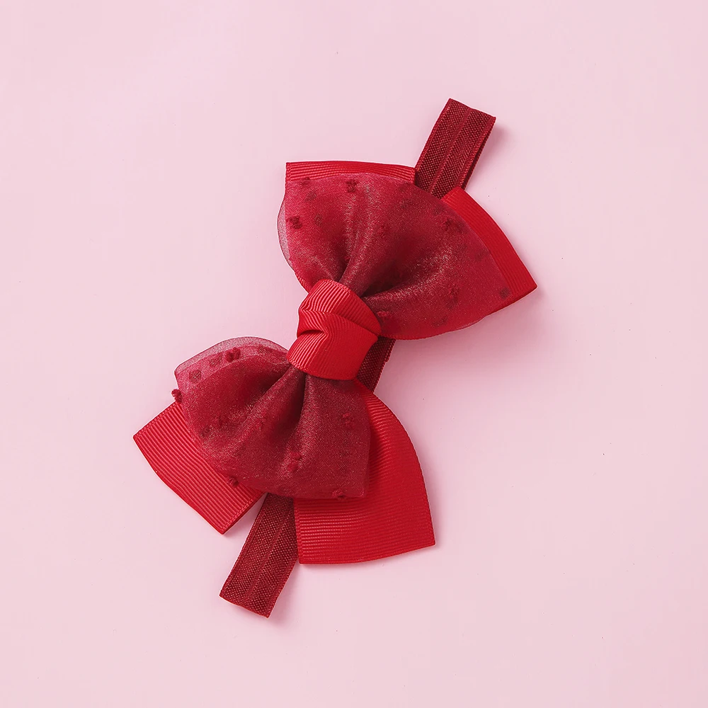 Детская Кружевная повязка на голову с цветочным бантом 6 цветов 1 шт.|Аксессуары