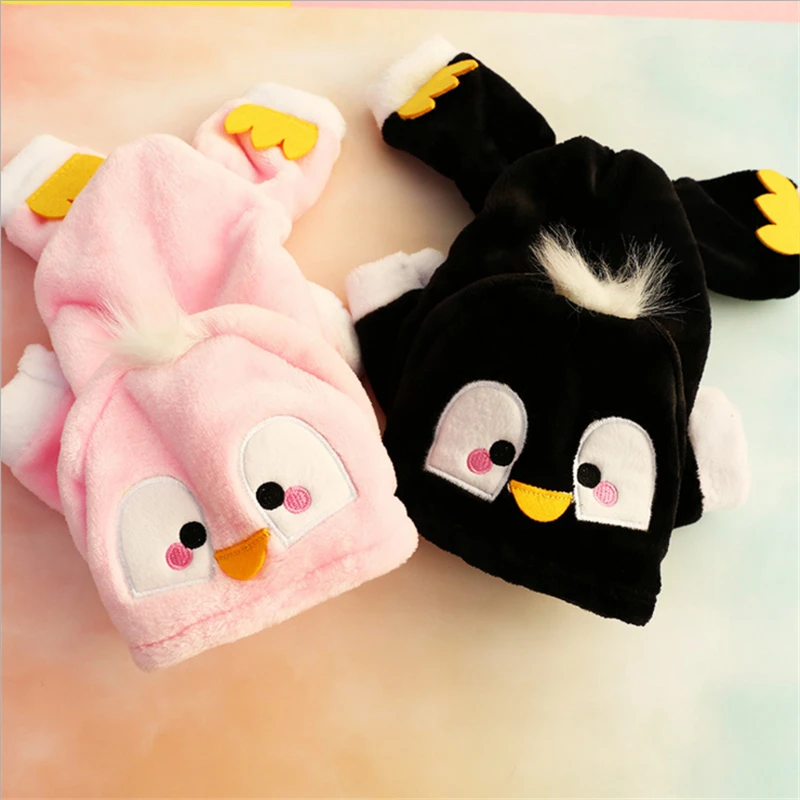 Костюм симпатичного пингвина мягкая хлопковая одежда для собак костюм плюшевого