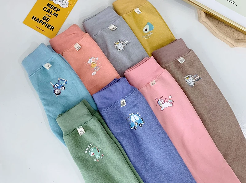 Новые детские теплые брюки для мальчиков и девочек плюс бархатная утепленная