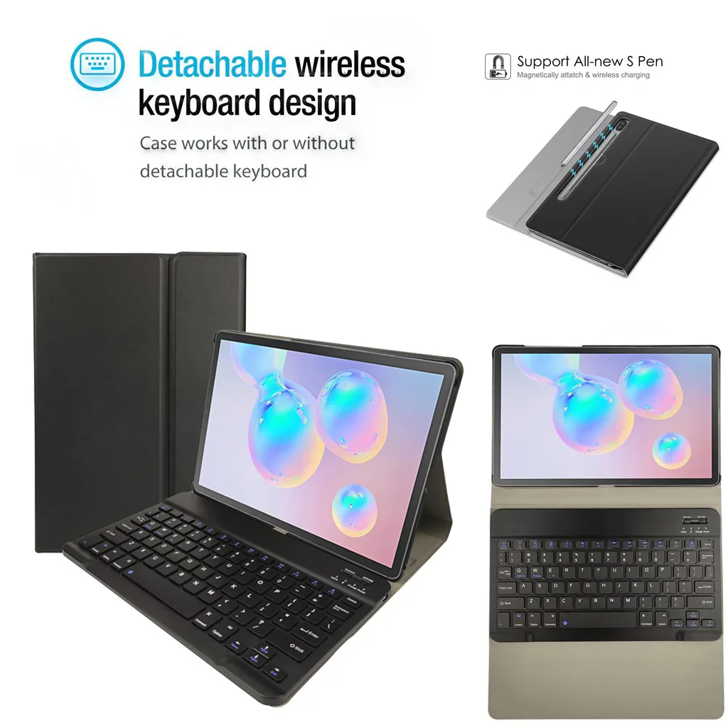 Клавиатура Bluetooth 30 # для Samsung Galaxy Tab S6 10 5 дюймов 2019 чехол клавиатуры с поддержкой