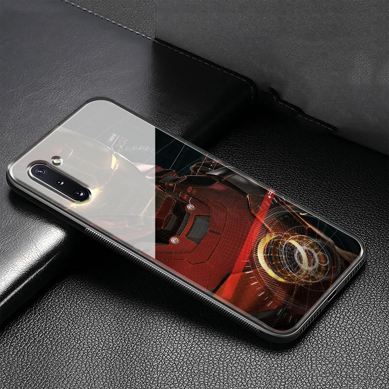 Marvel Iron man Tempered Glass Case for Samsung Galaxy S10 S9 S8 Note 8 9 10 Plus A10 A20 A30 A40 A50 A60 A70 |