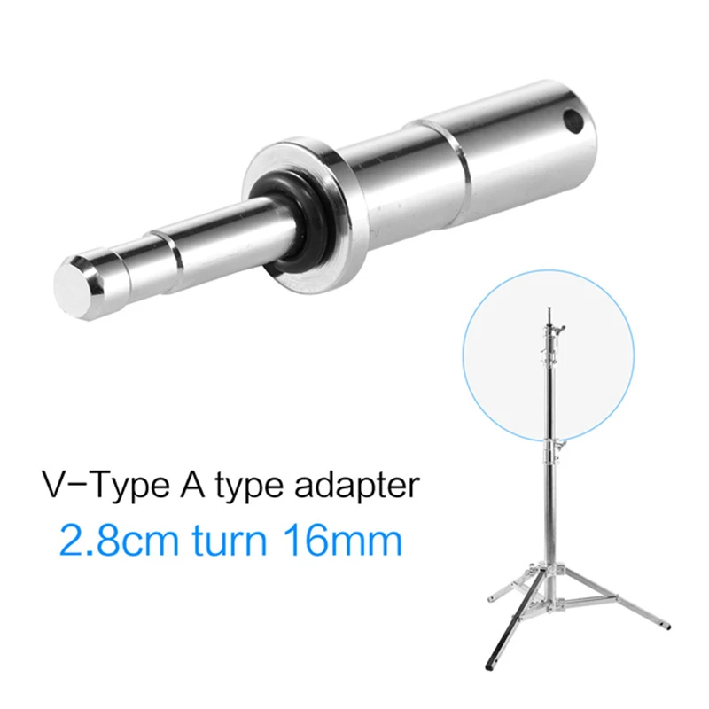 

Light Stand Adapter for Studio Light Flash Mount Holder Stand V-Type Stand Adapte Screw Adapter Silver