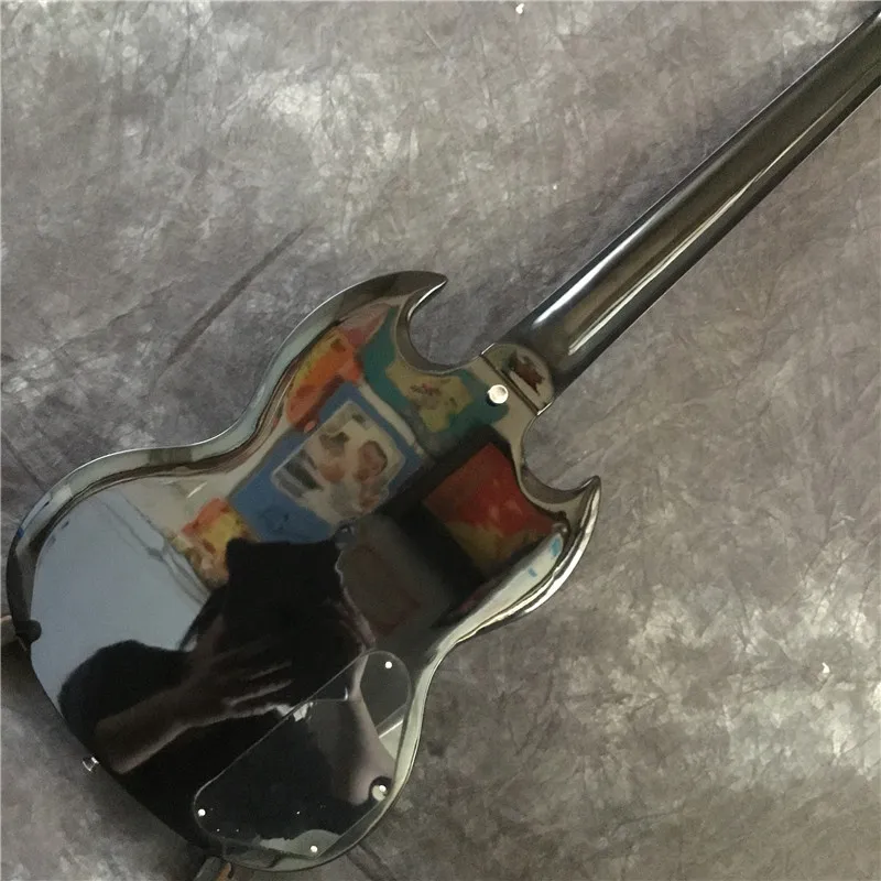 

Customized high-quality left-handed electric guitar, maple flame top, fingerboard color shell inlay, blue,