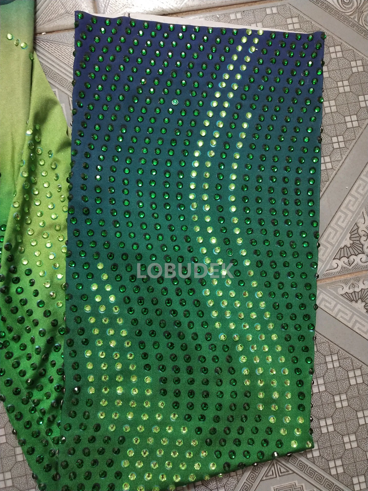 

Fashion Green Crystal Boot Cut Jumpsuit Female Costume Women Prom Birthday Celebration Outfit Nightclub Singer DJ Party Bodysuit