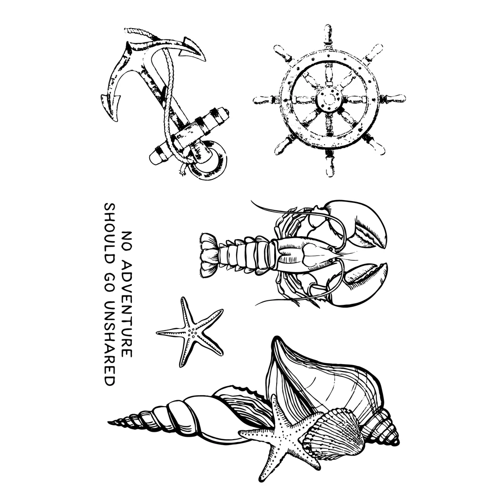 

seabed Transparent Clear Silicone Stamp/Seal for DIY scrapbooking/photo album Decorative clear stamp