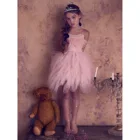 Детские летние платья принцессы для девочек; Детское платье с перьями и бисером, расшитое блестками; Праздничное платье для дня рождения; Эксклюзивное детское платье