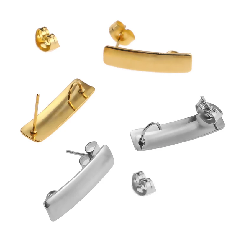 Новое поступление самодельная печь из нержавеющей стали с покрытием 6*21 мм простой крючок для ушей оптовая