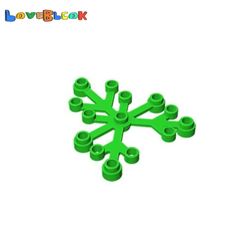Plant Leaves 6x5 For Trees Gardens Building Blocks Assembles MOC Parts DIY Toys Creative Educational 2417 Kids 10pcs/Lot | Игрушки и