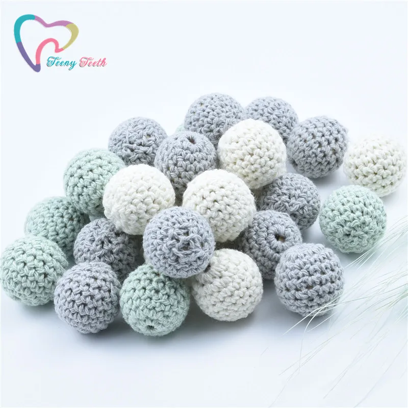 100 шт. деревянные бусины для прорезывания зубов 20 мм | Украшения и аксессуары