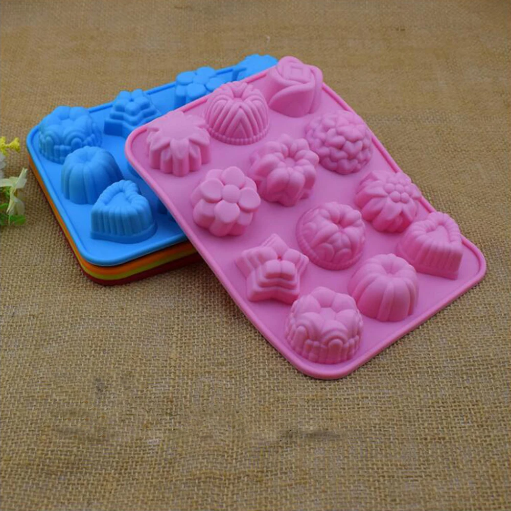 Силиконовые формы для мыла ручной работы 12 цветов в форме полости форма ледяной