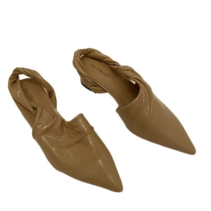 

Summer 2021 new thick heel pointed out high heel sandal