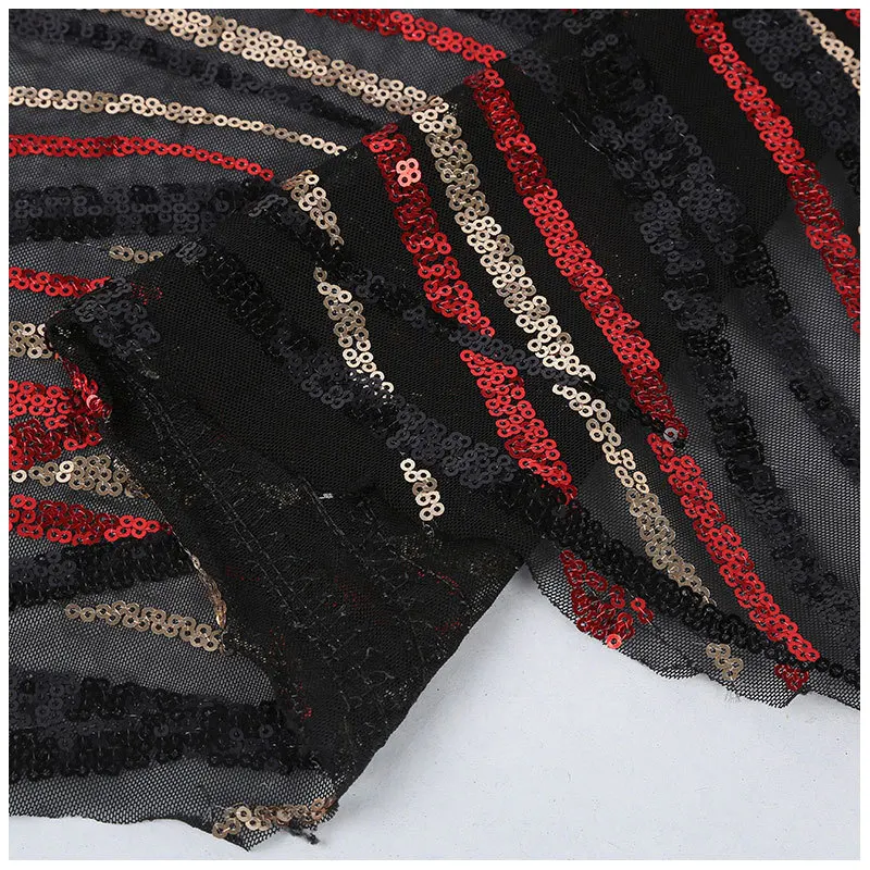 Ширина 135 см Блестящий тюль с вышитыми блестками ткань для дня рождения вечеринки