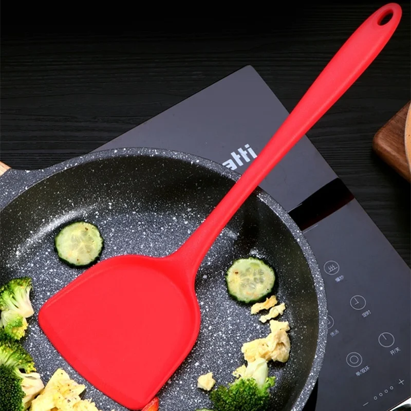 

Silicone Spatula Creative Black Red Non-stick Pot Suitable for Silicone Spatula Cooking Cooking Shovel Home Kitchen Supplies