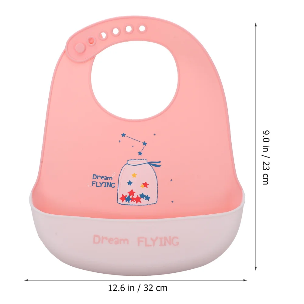 

3Pcs Silicone Baby Bib Adjustable Reusable Clothing Protector Kids Toddler Bib