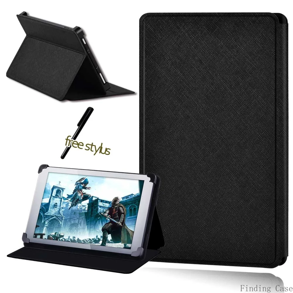 

Tablet Case for Fusion5 104 10.1" Universal Flip PU Leather Shockproof Stand Folio Cover Case +Free Stylus