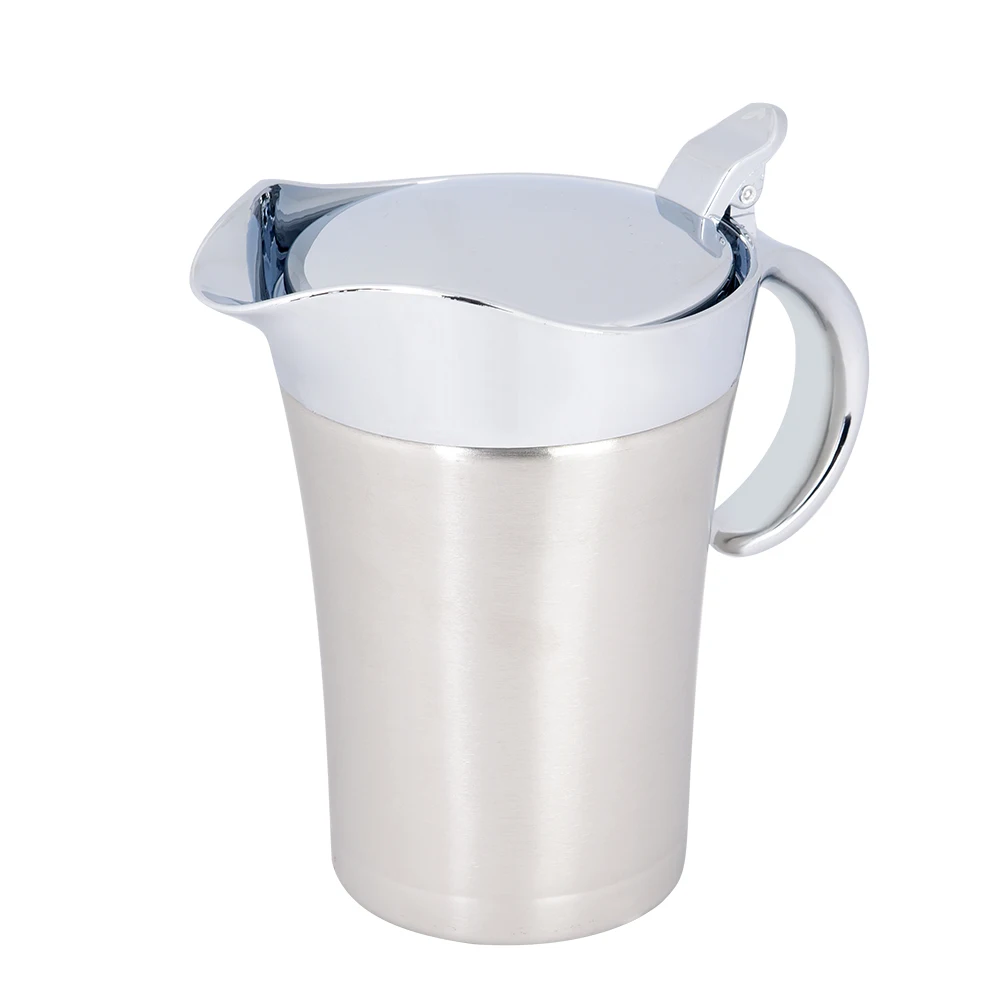 Stainless Steel Thermal Steak Gravy Boat Pot Sauce Jug Double Walled 750Ml Double Walled Insulated Thermal