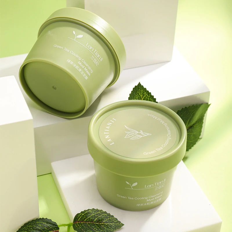 

100ml Green Tea Ice Muscle Mud Mask Moisturizing Smear Mask Clean Oil Control Mud Mask Remove Blackheads Shrink Pores Face Mask