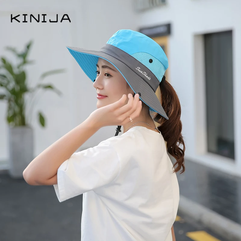 Летняя женская хлопковая солнцезащитная Кепка Солнцезащитная УФ шляпа для