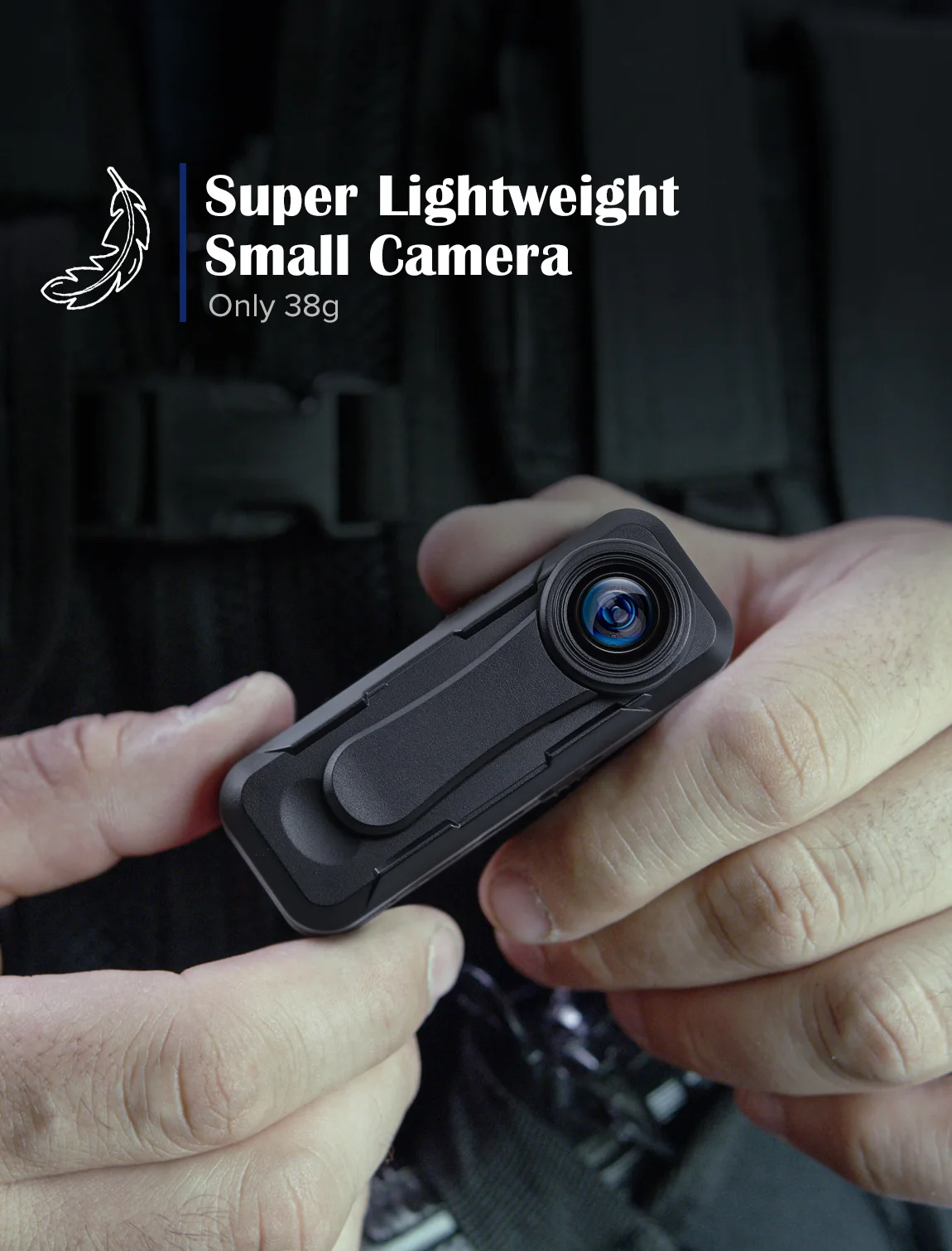W1 Mini DV HD 1080P полицейский корпус потертая ручка камера циклическая запись микро