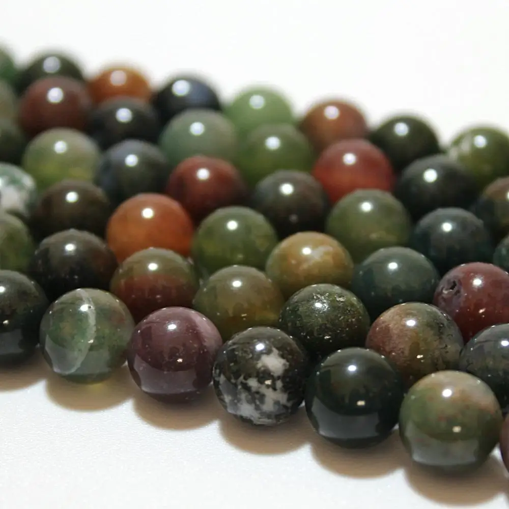 

Natural Round India Agate Carnelian Gemstone Loose Beads 4mm 6mm 10mm For Necklace Bracelet DIY Jewelry Making