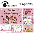 Фон для вечеринки в спа-салоне Allenjoy, вечеринка в честь Дня рождения, свадебный душ, розовый женский халат, макияж, декоративный фон для маникюра