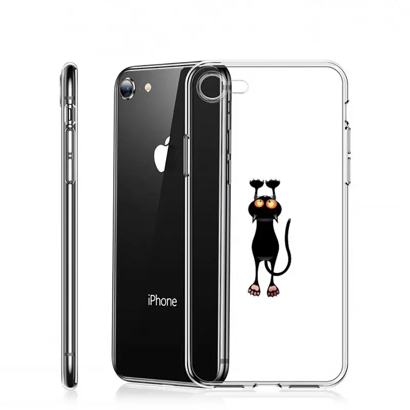 

Cute cat animal design Phone Case Transparent for iPhone 6 7 8 11 12 s mini pro X XS XR MAX Plus
