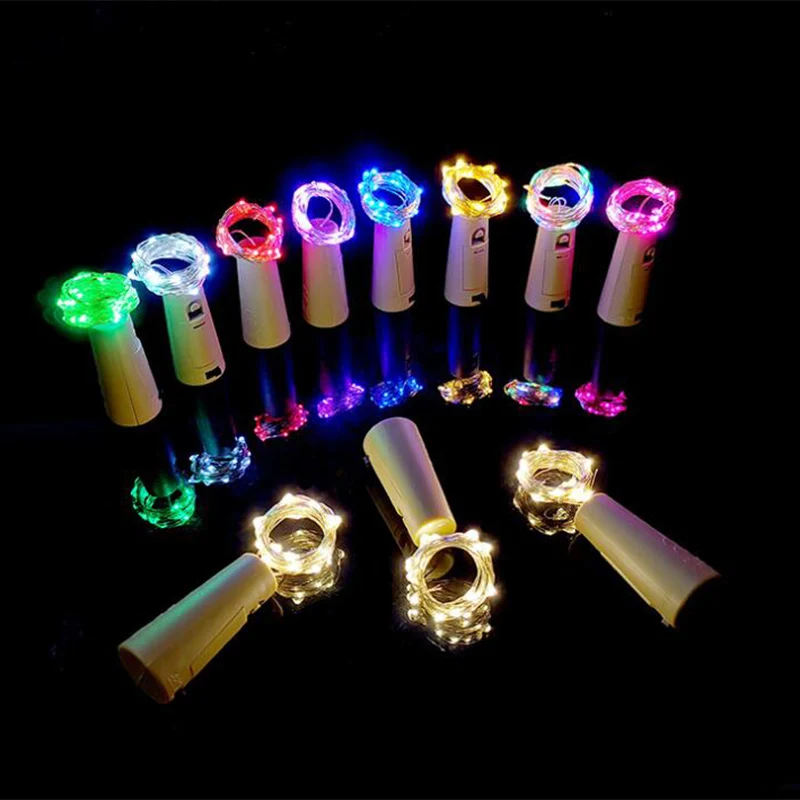 2 м 20 светодиодных ламп для бутылок медная проволочная гирлянда атмосферная