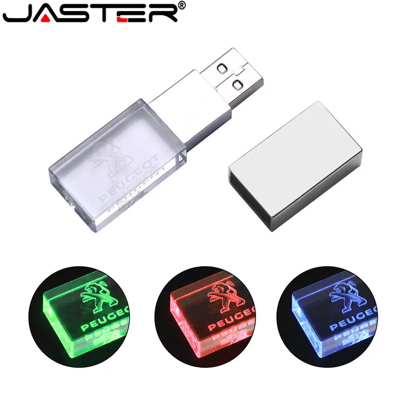 JASTER peugeot crystal+ металлический USB флеш-накопитель 4 ГБ 8 ГБ 16 ГБ 32 ГБ 64 ГБ 128 Гб Внешняя карта памяти u диск