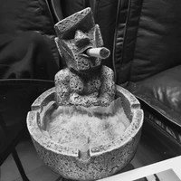 stone portrait trend ashtray easter island moai resin funny crafts living room retro ashtray decorative ornaments