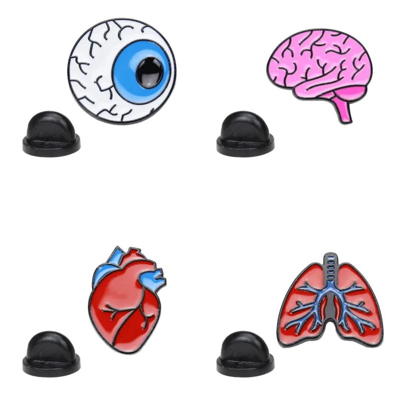 Эмалированная булавка для зубов и глаз цветной стетоскоп лацкана металлическая