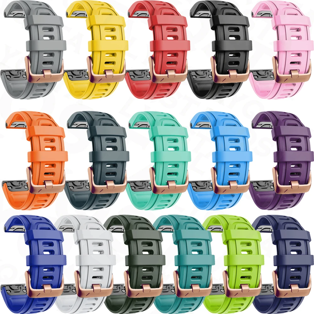 Ремешок 20 мм для смарт-часов Garmin Fenix 5S/5S Plus/6S/6S Pro/Fenix 7S быстросъемный силиконовый
