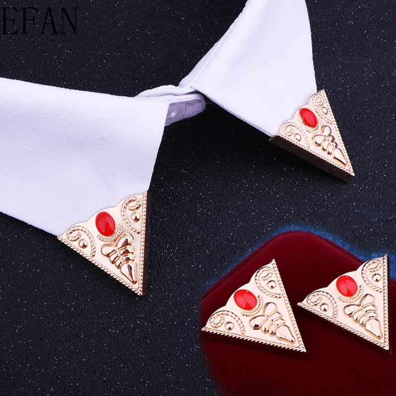 Новая мода брошь с треугольником стразами корона костюм рубашка воротник