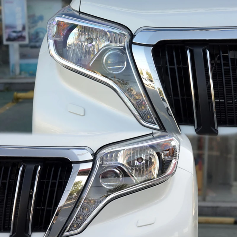 2 шт. для Toyota Prado 2014 2016 объектив абажур shell прозрачный корпус фар передняя крышка