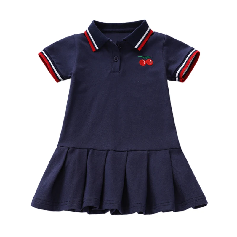Летняя повседневная одежда для маленьких девочек стандартное платье с коротким