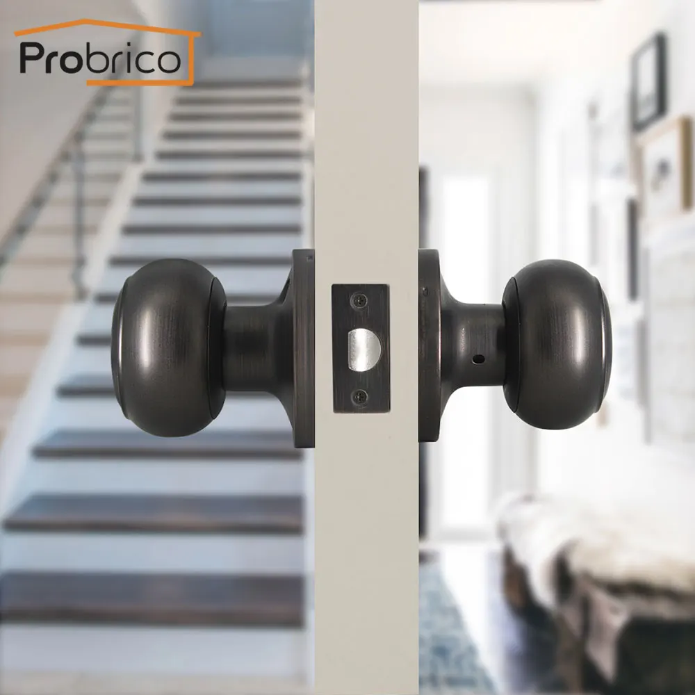 Probric набор замков для межкомнатных дверей ручки передних и задних круглых ручек