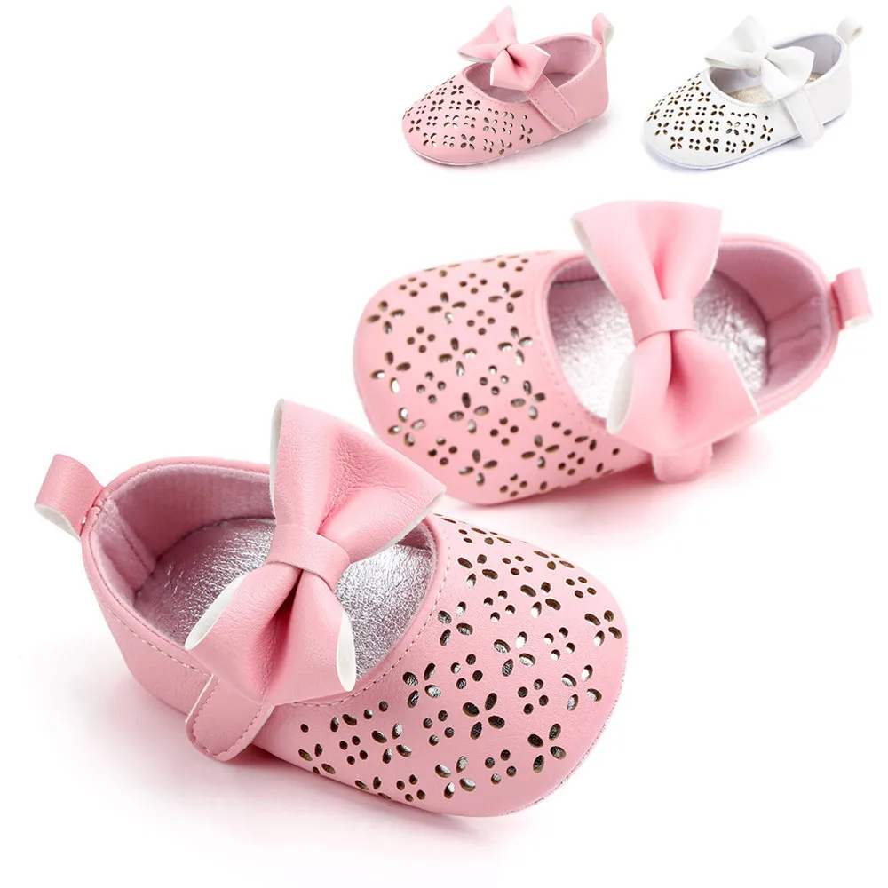 

Newborn Baby Girl Bow Shoes Baby Toddler Princess Shoes Soft Bottom Toddler Infant Little Kids First Walker