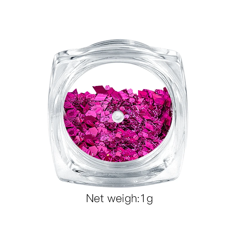 1 Box Holographic Nail Glitter Flakies Sequins Rose Gold Powder Paillette DIY Art Decoration | Красота и здоровье