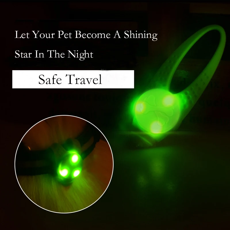 Светодиодный домашних животных Ночная Безопасное Путешествие светящийся