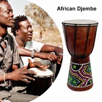 6in african djembe drum percussion african drum hand carved solid wood goat skin traditional african musical instrument